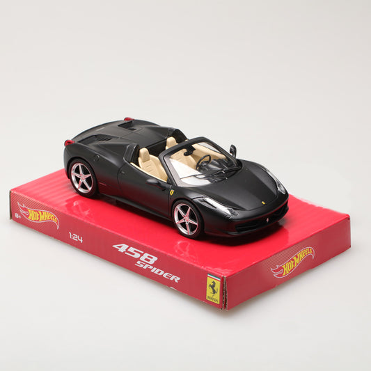 HotWheels 1:24 Ferrari 458 Italia Spider Matt Black BLY65