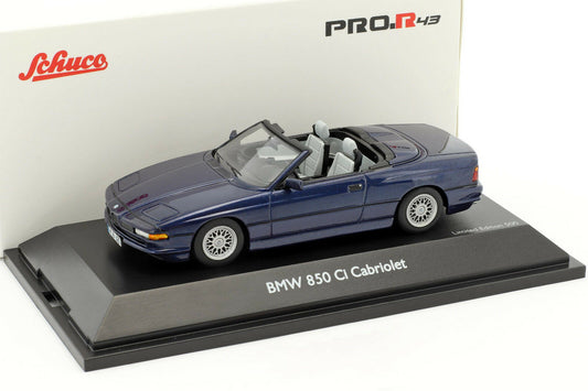 Schuco 1/43 BMW 850i convertible blue 450902500