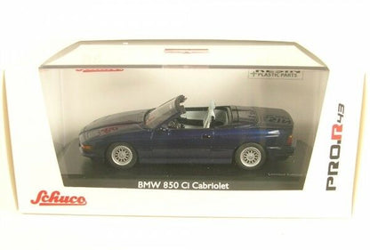 Schuco 1/43 BMW 850i convertible blue 450902500