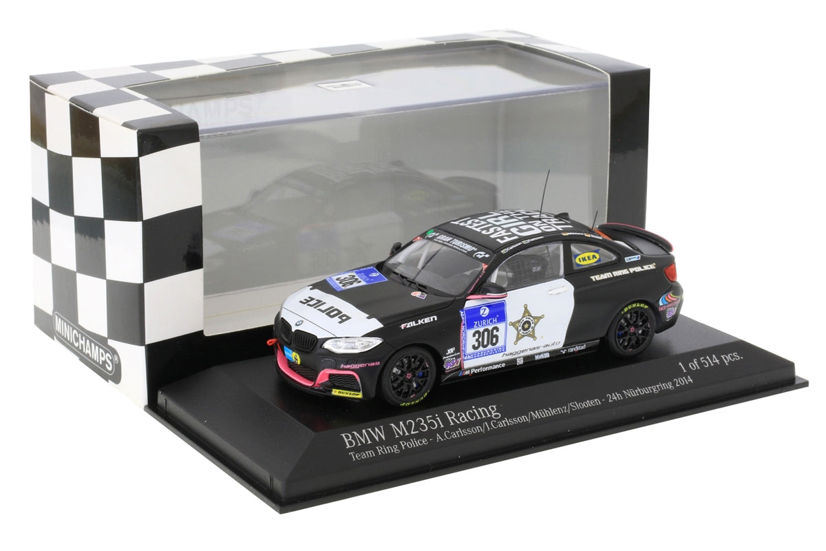 Minichamps 1:43 BMW M235I Racing Team Ring Police – Kremer /Slooten/Carlsson/Carlsson #306 24H Nurburgring 2014 437142406