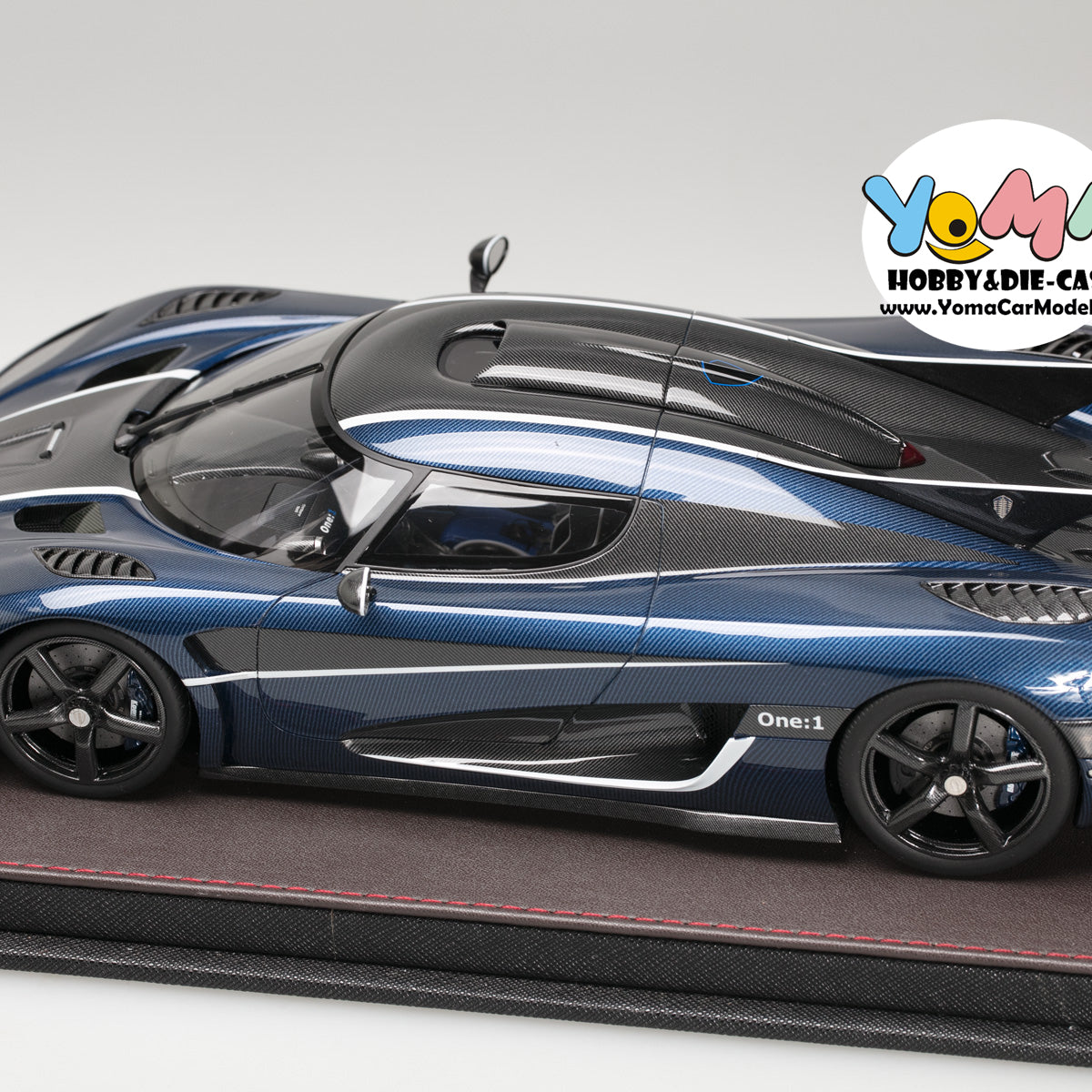 Frontiart 1:18 Koenigsegg one 1 Carbon fiber Blue F033-114