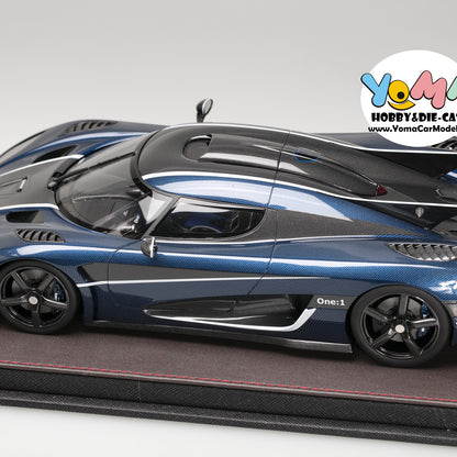Frontiart 1:18 Koenigsegg one 1 Carbon fiber Blue F033-114