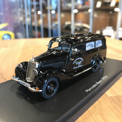 Schuco 1:43 Mercedes Benz 170V "Bestattungswagen" Hearse Black 450881300