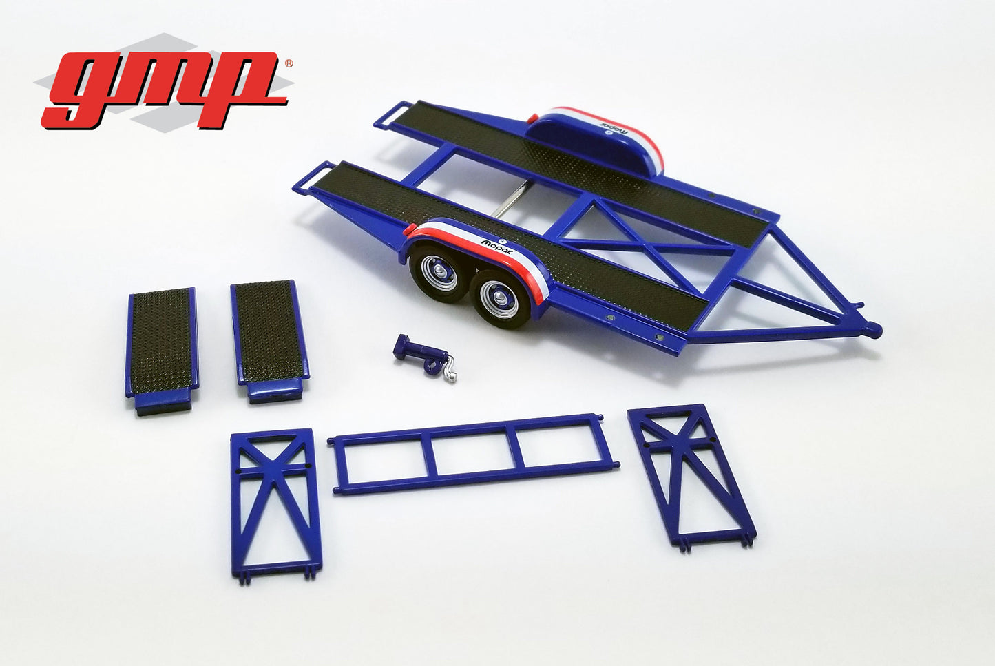 GMP 1:43 GMP Tandem Car Trailer with Tire Rack - MOPAR GMP-14310