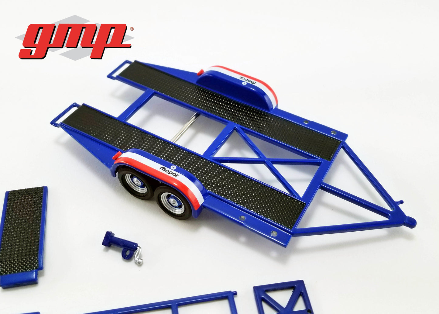 GMP 1:43 GMP Tandem Car Trailer with Tire Rack - MOPAR GMP-14310