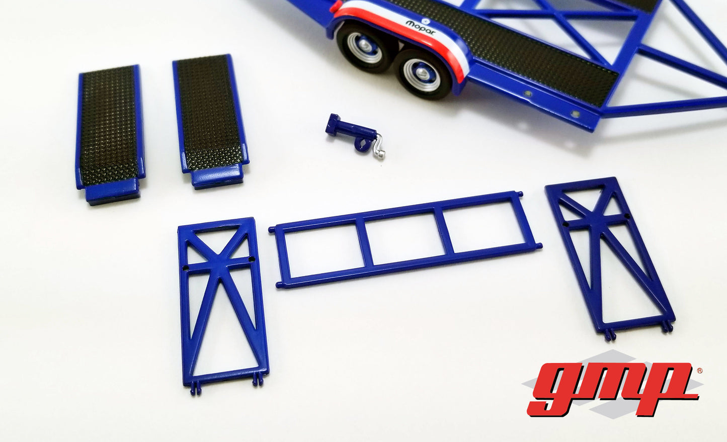 GMP 1:43 GMP Tandem Car Trailer with Tire Rack - MOPAR GMP-14310