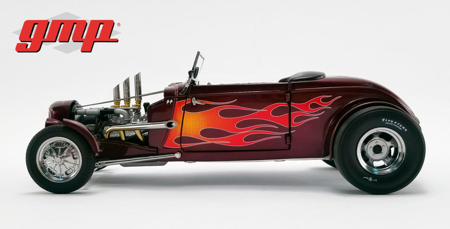 GMP 1:18 GMP 1934 Hot Rod Roadster - Brandywine Metallic with Flames GMP-18926