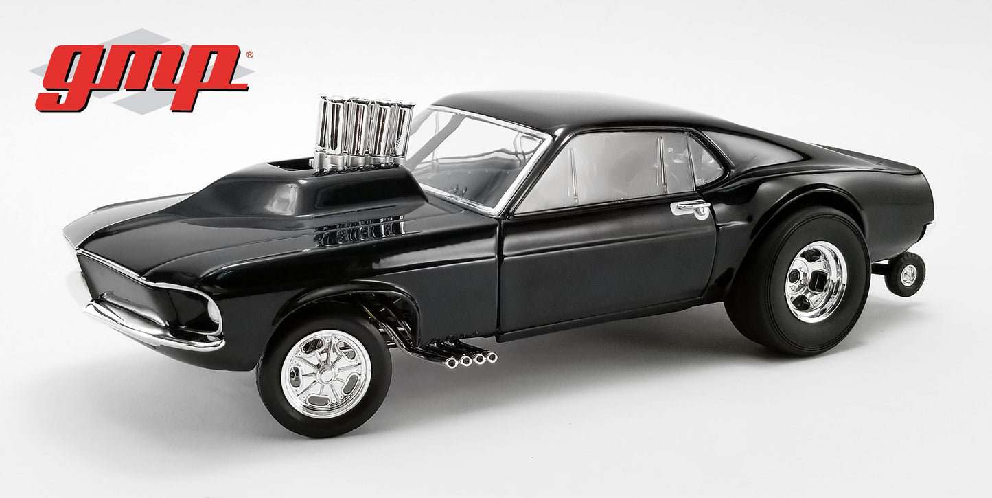 GMP 1:18 1969 Ford Mustang Gasser - Show Stopper - Triple Gloss Black GMP-18932