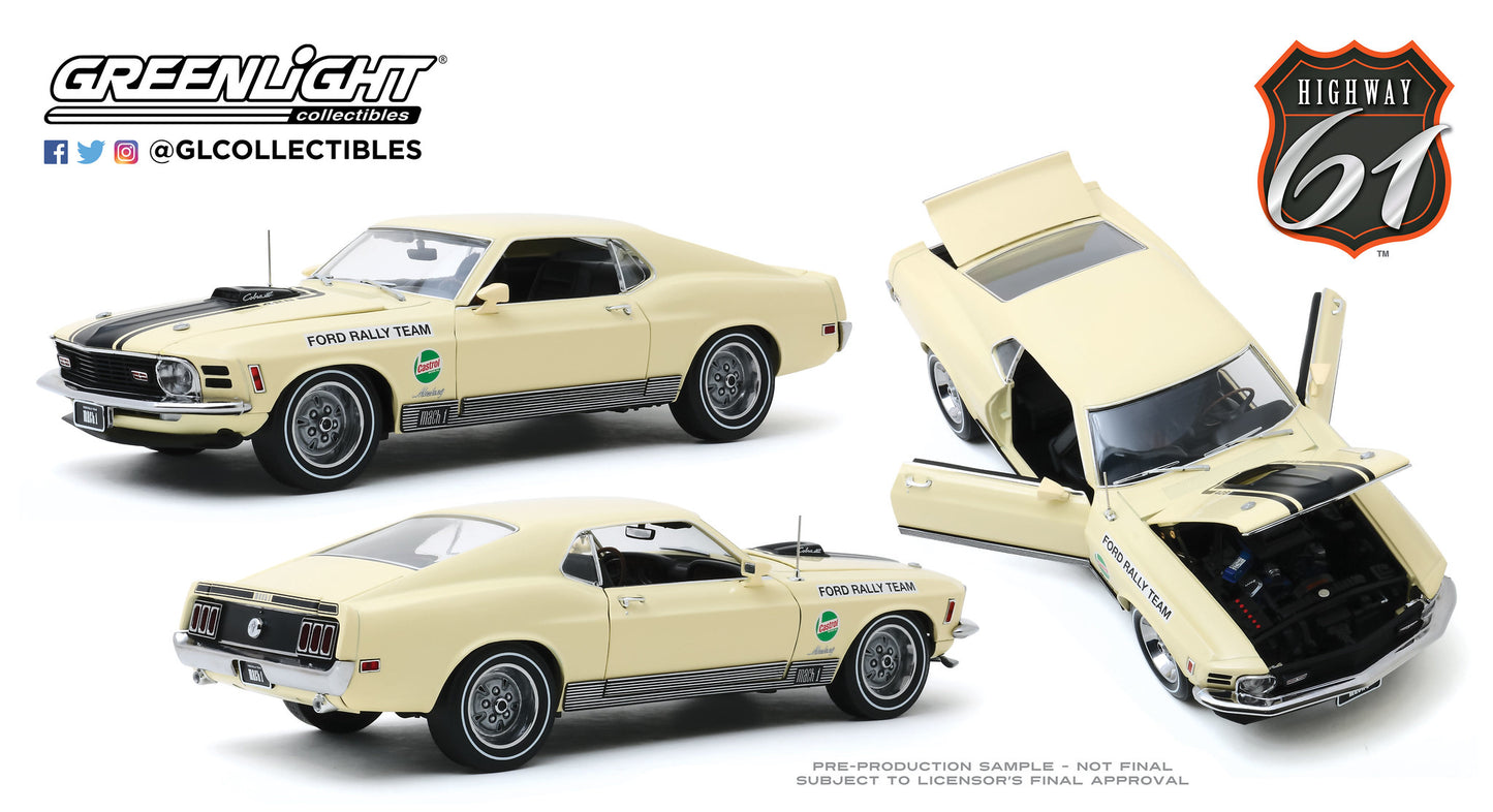 Highway 61 1:18 1970 Ford Mustang Mach 1 - Competition Limited Team - SCCA Manufacturer s Road Rally Championship HWY-18019