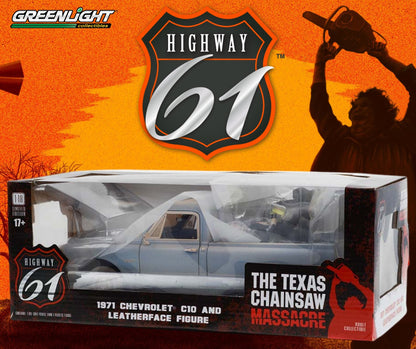 Highway 61 1:18 The Texas Chain Saw Massacre (1974) - 1971 Chevrolet C-10 with Leatherface Figure HWY-18022