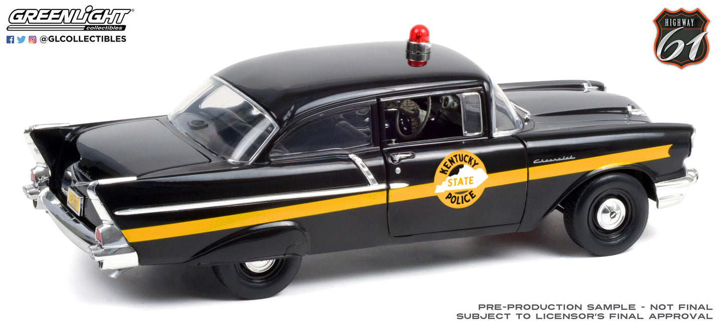 Highway 61 1:18 1957 Chevrolet 150 Sedan - Kentucky State Police HWY-18027