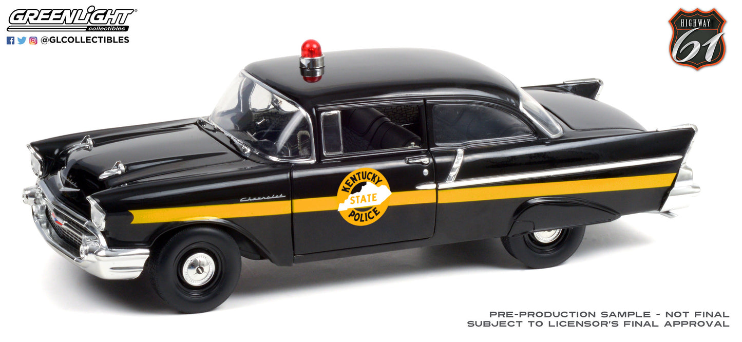 Highway 61 1:18 1957 Chevrolet 150 Sedan - Kentucky State Police HWY-18027