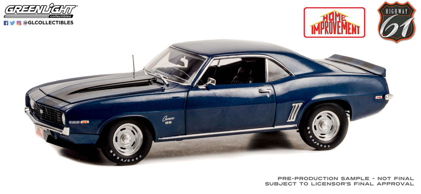 Highway 61 1:18 Home Improvement (1991-99 TV Series) - 1969 Chevrolet Camaro SS - Blue with Black Stripes HWY-18039