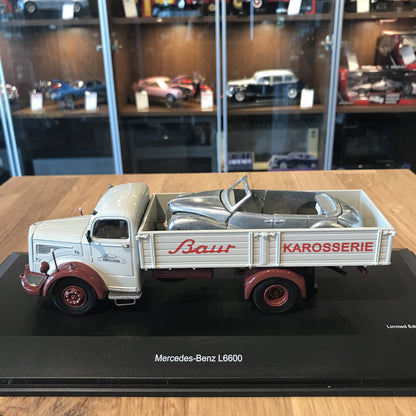 Schuco 1:43 Mercedes-Benz L6600 Bauer Bodywork Plant Cream/Dark Red 450302500