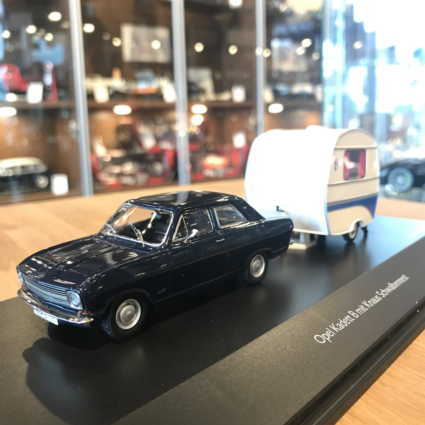 Schuco 1:43 Opel Kadett B with Knaus Schwalbennest 450294700