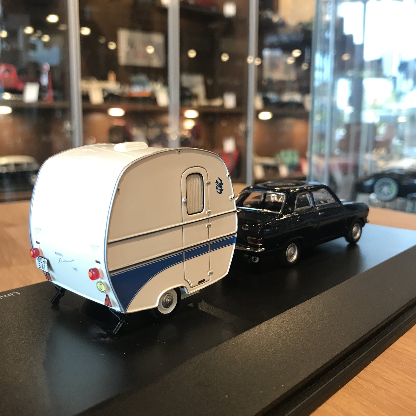 Schuco 1:43 Opel Kadett B with Knaus Schwalbennest 450294700