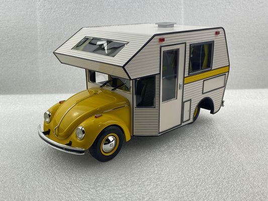 Schuco 1:18 Volkswagen Beetle Motorhome Yellow 450011300 (Clearance Final Sale)