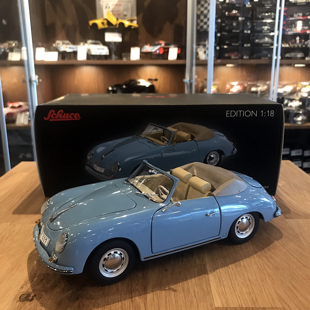 Schuco 1:18 Porsche 356 A Cabriolet Blue 450031100
