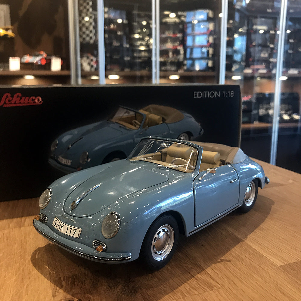 Schuco 1:18 Porsche 356 A Cabriolet Blue 450031100 – YomaCarModel
