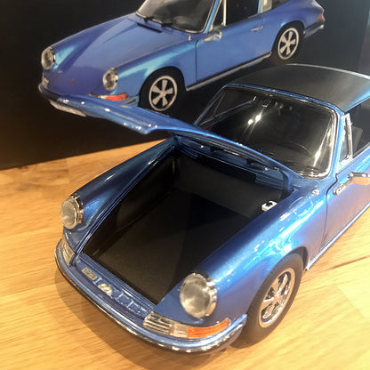 Schuco 1:18 Porsche 911S Targa 1972 Blue 450035400