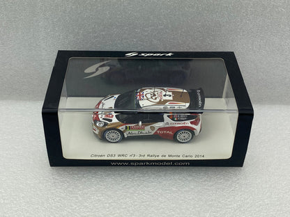 Spark 1:43 Citroen DS3 WRC #3 K. Meeke 3rd Rally Monte Carlo 2014 S3788