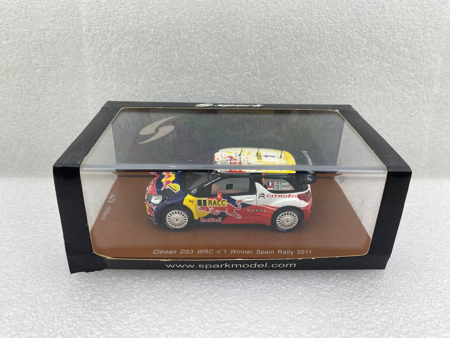 Spark 1:43 Citroen DS3 WRC #1 Loeb/Elena Winner Spain Rally 2011 S3323