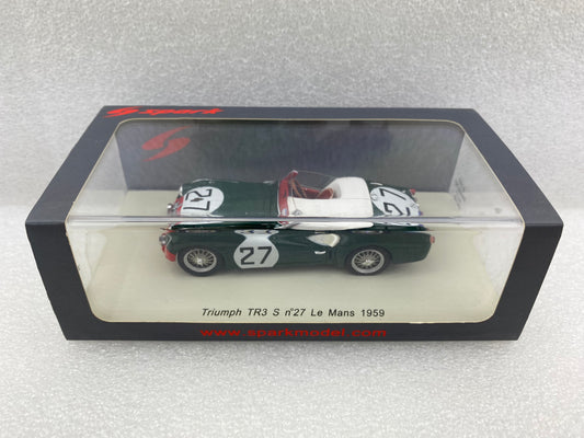 Spark 1:43 Triumph TR3 S #27 Sanderson-Dubois LeMans 1959 S1397
