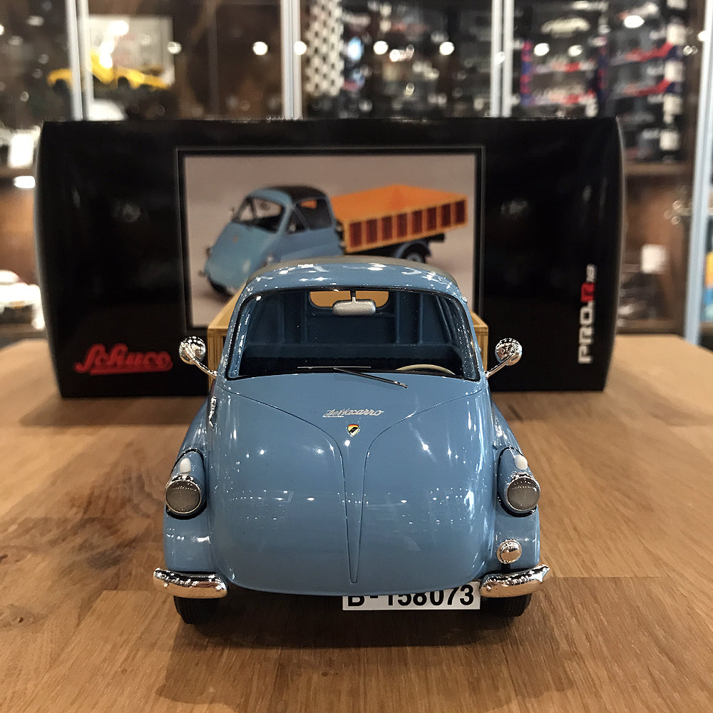 Schuco 1:18 Isocarro platform truck light blue 450008800