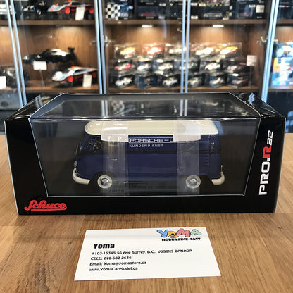 Schuco 1:32 Volkswagen T1 Box Van Porsche Diesel Kundendienst Blue 450892200