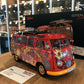 Schuco 1:18 Volkswagen T1 Samba "Hippie" with roof tracks and surfboards 450028300