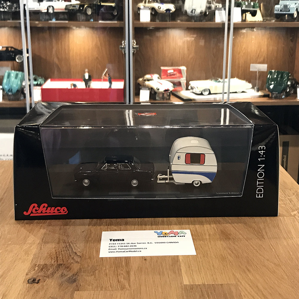 Schuco 1:43 Opel Kadett B with Knaus Schwalbennest 450294700