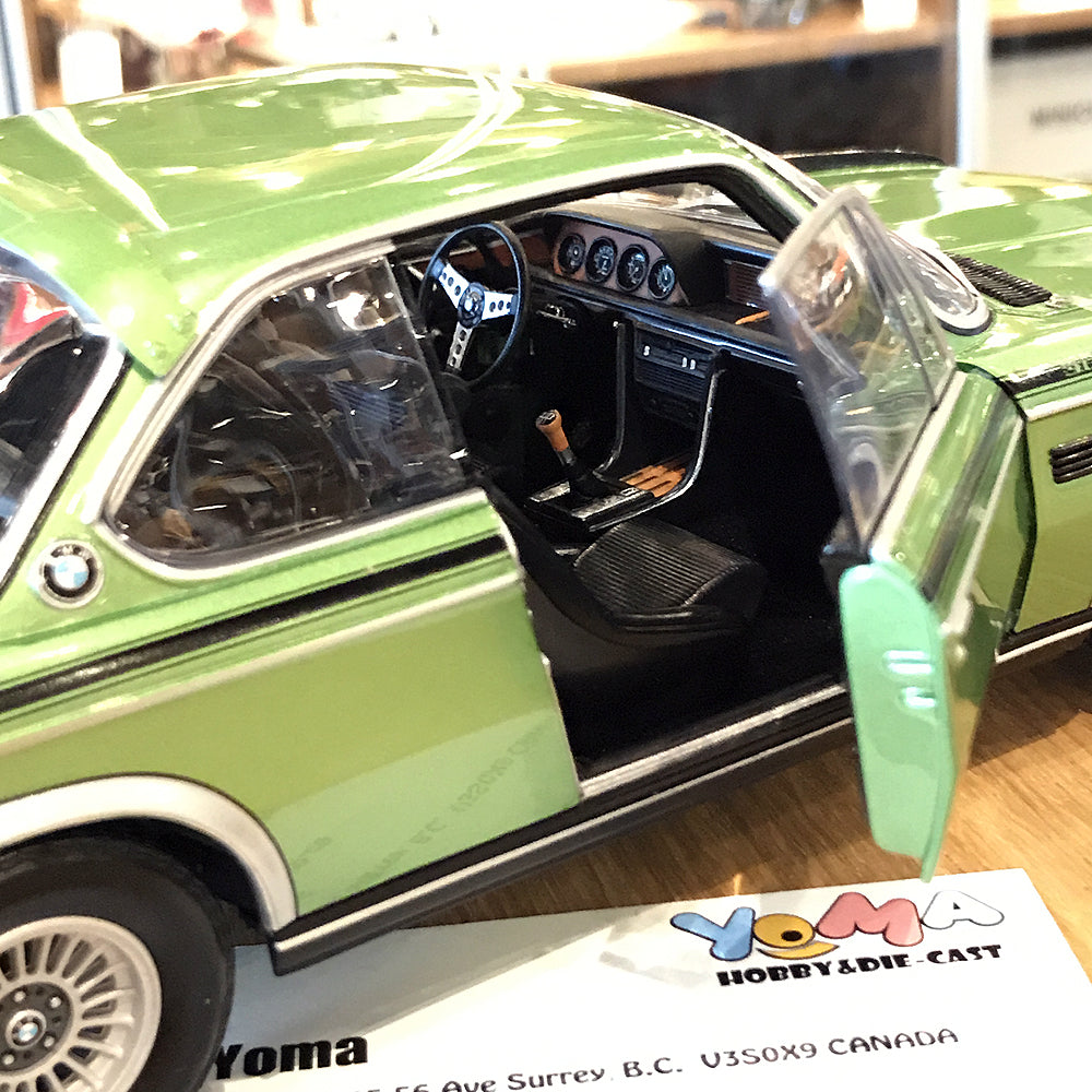 Minichamps 1:18 1975 BMW 3.0 CSL (E9) Coupe green metallic w/stripes 180029024