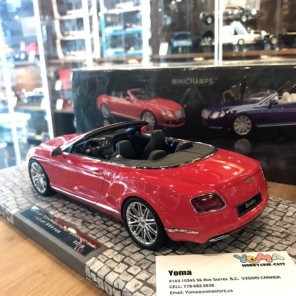 Minichamps 1:18 Bentley Continental GT Speed Convertible 2013 Red 107139330