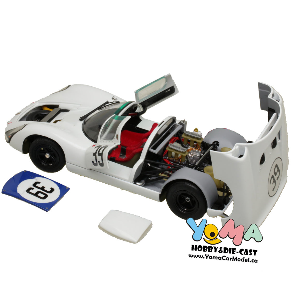 EXOTO 1:18 1967 Porsche 910 #39 Le Mans 24 Hours Udo Schutz, Joe Buzzetta Blue cover MTB00062DA