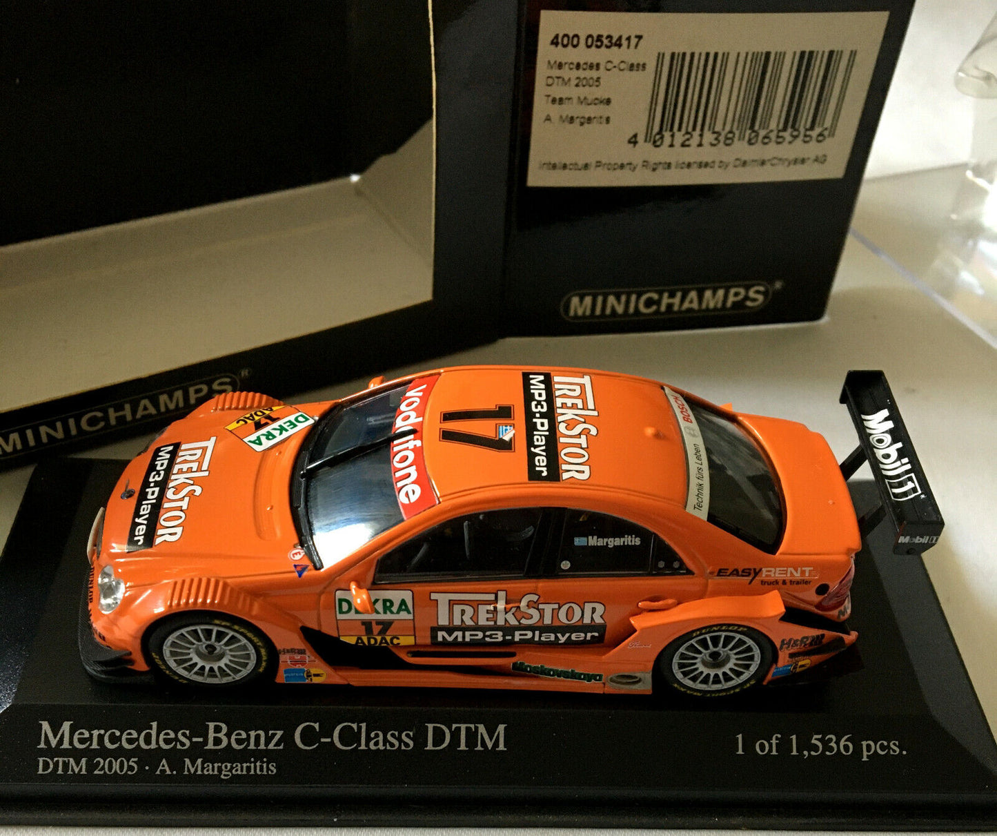 Minichamps 1:43 Mercedes-Benz C-Class Alexandros Margaritis Team Muecke Motorsport #17 DTM 2005 400053417