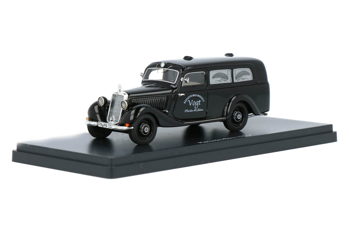 Schuco 1:43 Mercedes Benz 170V "Bestattungswagen" Hearse Black 450881300