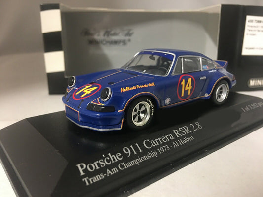 Minichamps 1:43 Porsche 911 Carrera RSR 2.8 - Al Holbert - #14 Team Holbert Porsche/Audi Trans-Am Series 1973 430736914