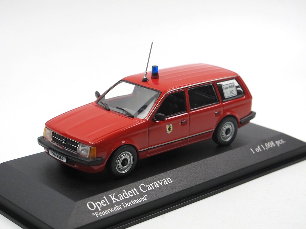 Minichamps 1:43 Opel Kadett D Caravan 1979 Feuerwehr Dortmund 400044191