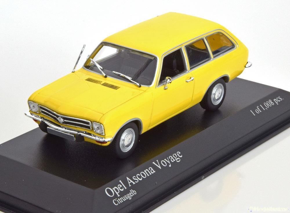 Minichamps 1:43 Opel Ascona Voyage 1970 Yellow 400045811