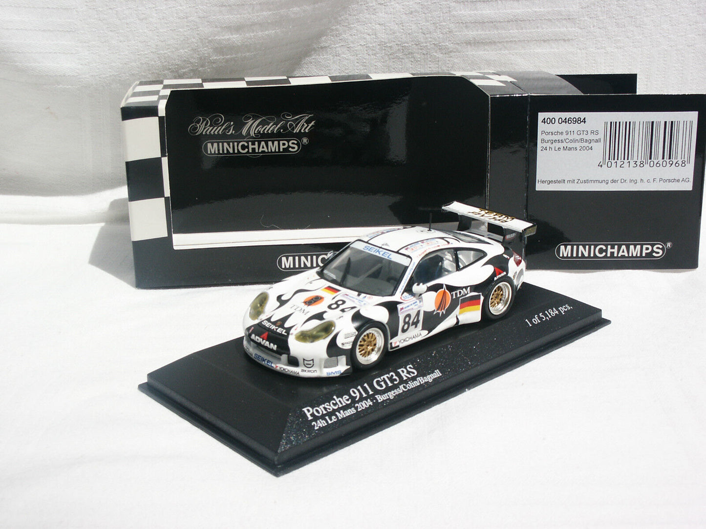 Minichamps 1:43 Porsche 911 GT3 RS Burgess/Collin/Bagnall Team Seikel Motorsport #84 24H Le Mans 2004 400046984