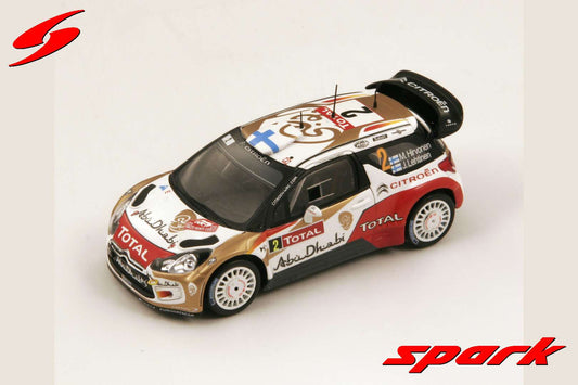 Spark 1:43 Citroen DS3 WRC #2 Mikko Hirvonen 4th Monte Carlo Rally 2013 S3354