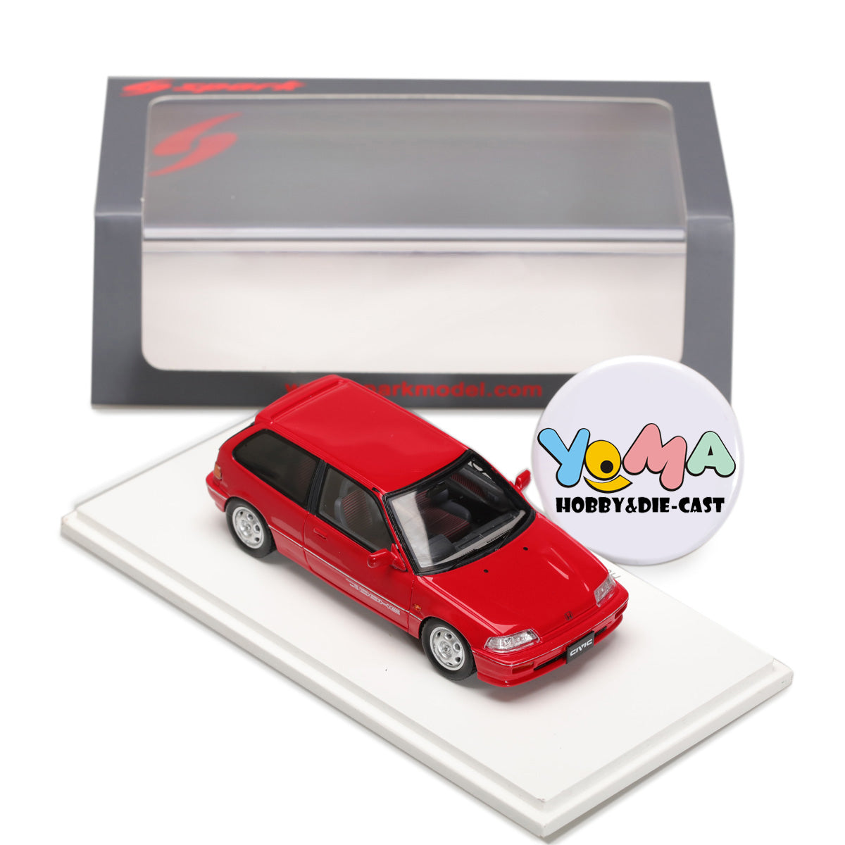 Spark 1:43 Honda Civic EF3 Si 1987 Rio Red S5451