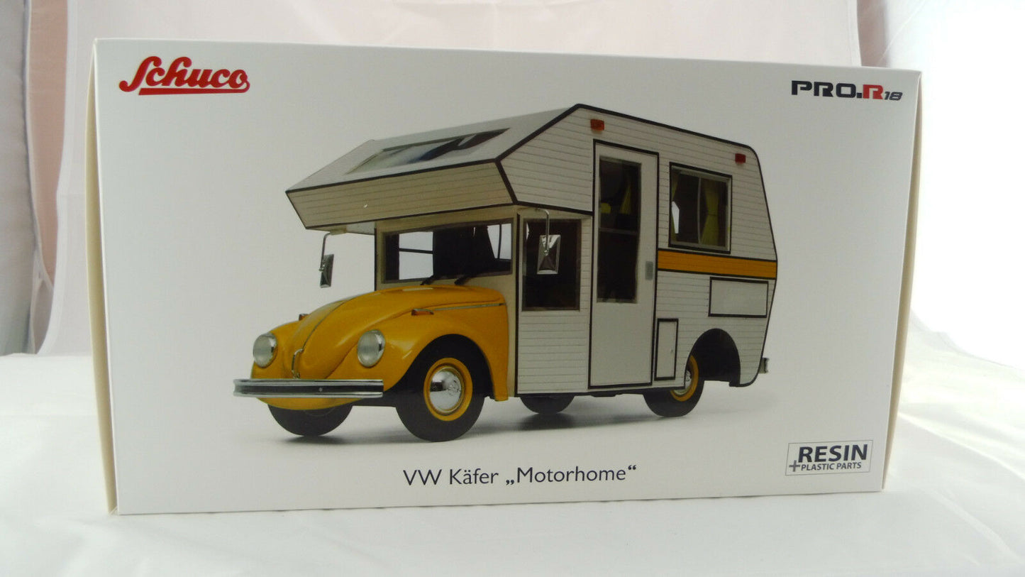 Schuco 1:18 Volkswagen Beetle Motorhome Yellow 450011300