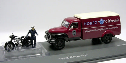 Schuco 1/43 Hanomag L28 Horex with Horex Regina and driver 450293900