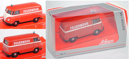 Schuco 1:64 Volkswagen T1 box van Feuerwehr 452016100