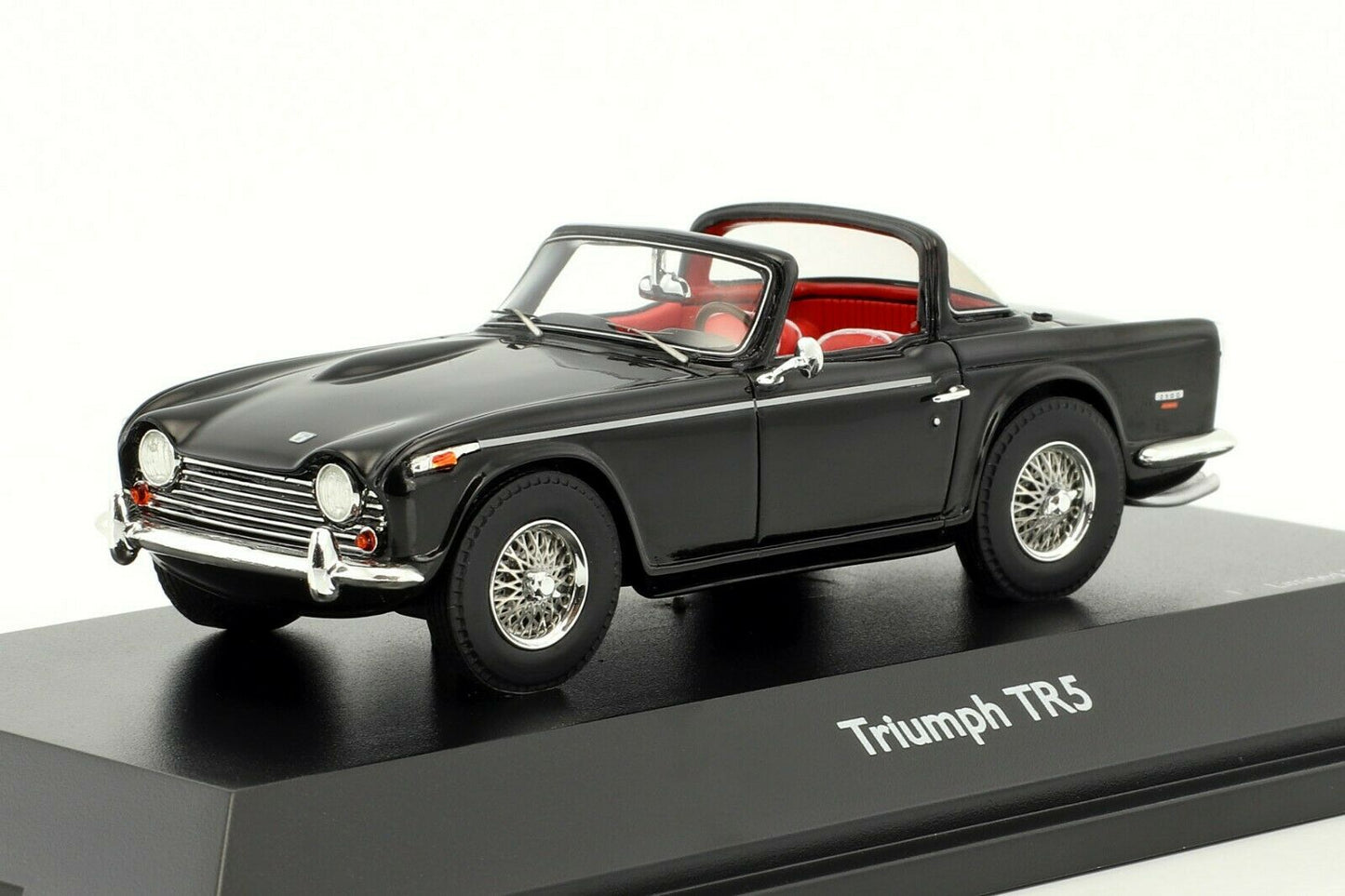 Schuco 1:43 Triumph TR5 with open surrey top Black 450887400