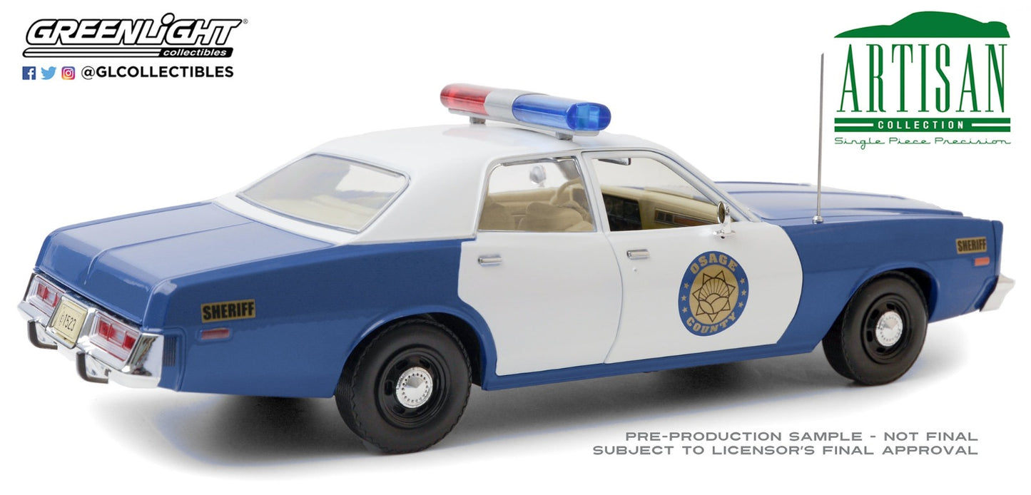 GreenLight 1:18 Artisan Collection - 1975 Plymouth Fury - Osage County Sheriff 19096