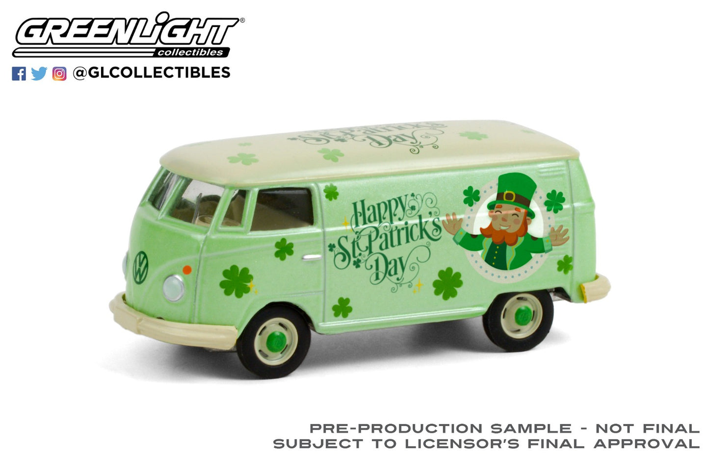 GreenLight 1:64 Volkswagen Type 2 Panel Van - St. Patrick s Day 2021 (Hobby Exclusive) 30252