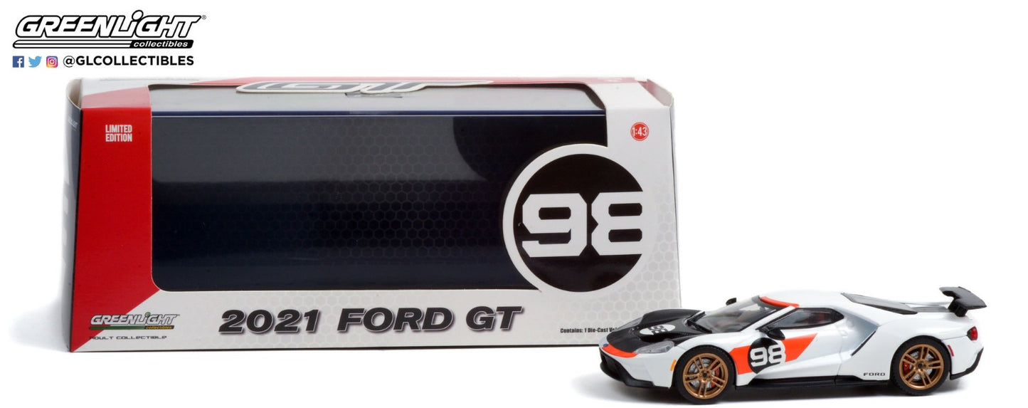 GreenLight 1:43 2021 Ford GT #98 - Ford GT Heritage Edition - Ken Miles and Lloyd Ruby 1966 24 Hours of Daytona MKII Tribute 86192