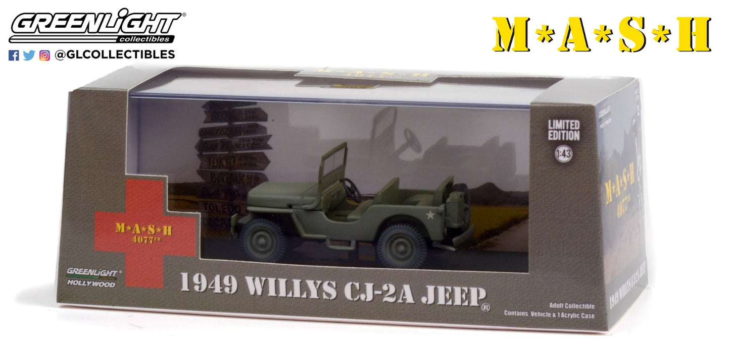 GreenLight 1:43 M*A*S*H (1972-83 TV Series) - 1949 Willys Jeep CJ-2A 86592